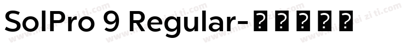 SolPro 9 Regular字体转换